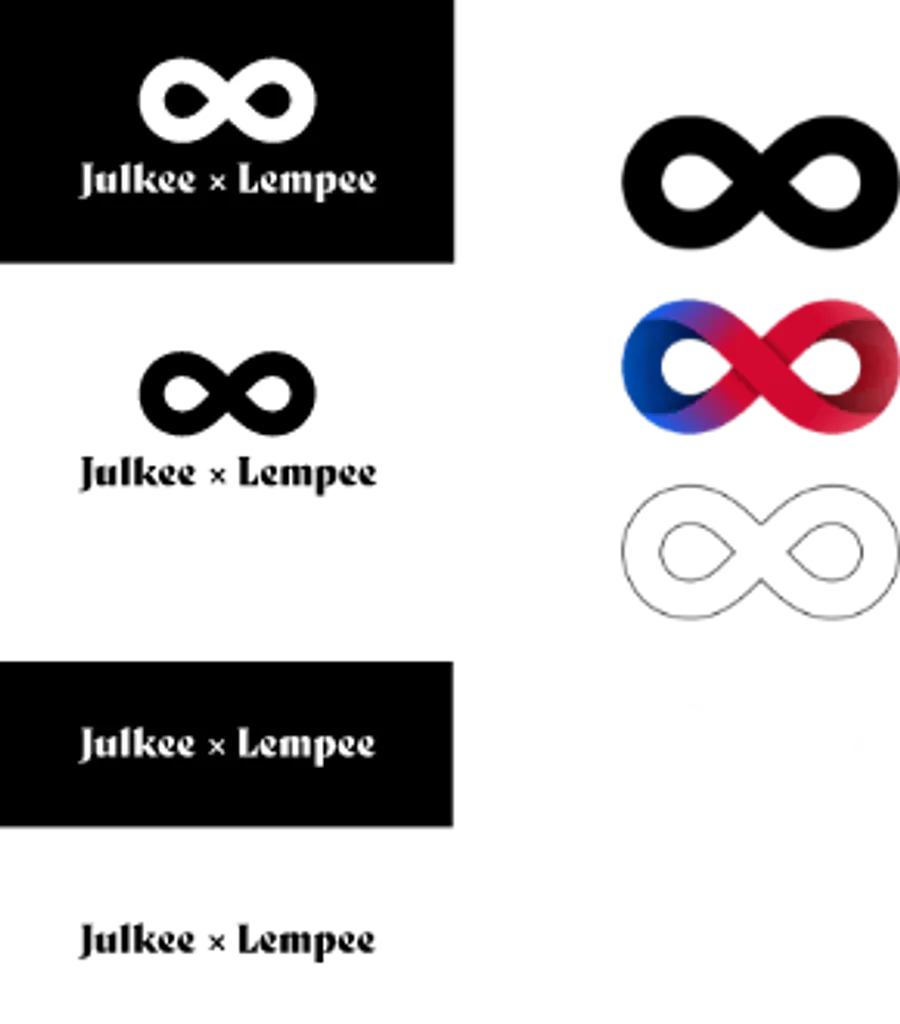 Logo versions in black, white and colour