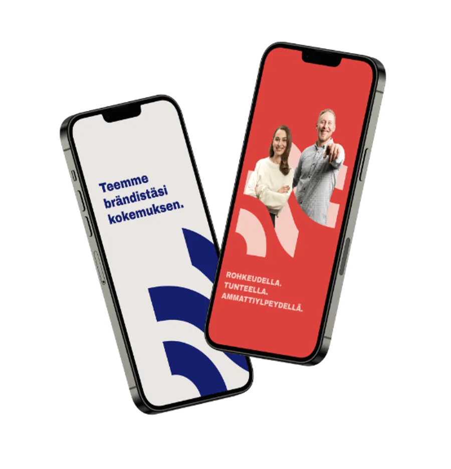 Two phones showing Ramson & Co social media posts